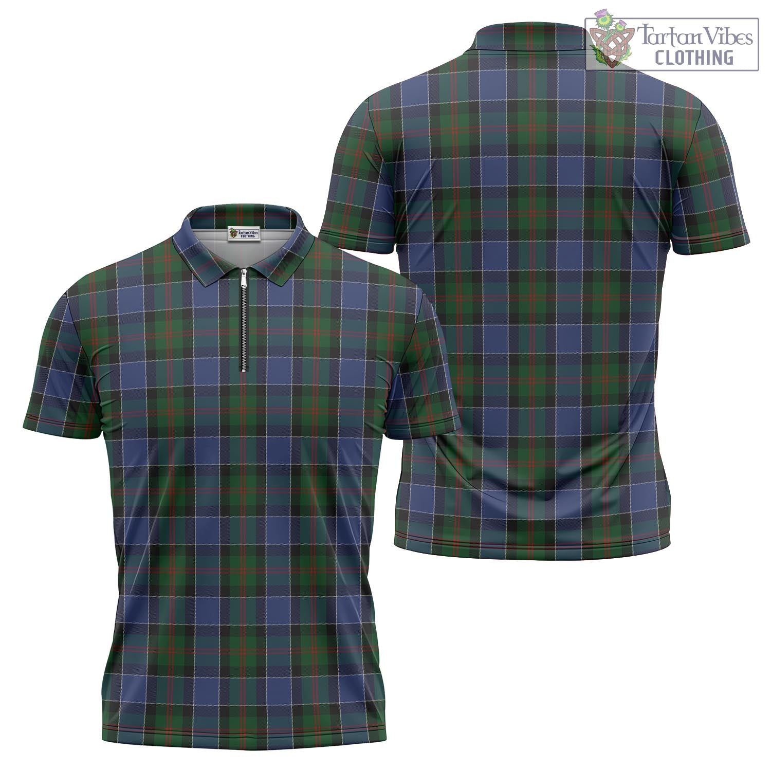 Tartan Vibes Clothing McFadzen #01 Tartan Zipper Polo Shirt