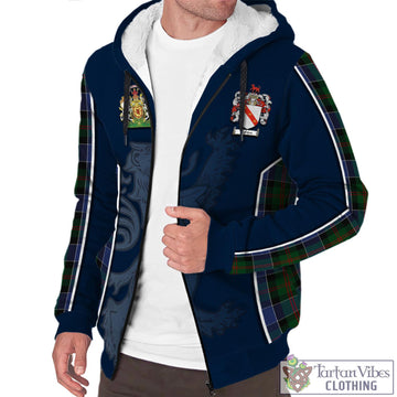 McFadzen 01 Tartan Sherpa Hoodie with Family Crest and Lion Rampant Vibes Sport Style