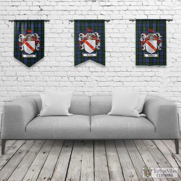 McFadzen 01 Tartan Gonfalon, Tartan Banner with Family Crest