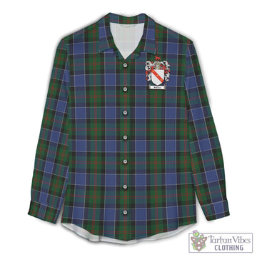 McFadzen 01 Tartan Women's Casual Shirt with Family Crest