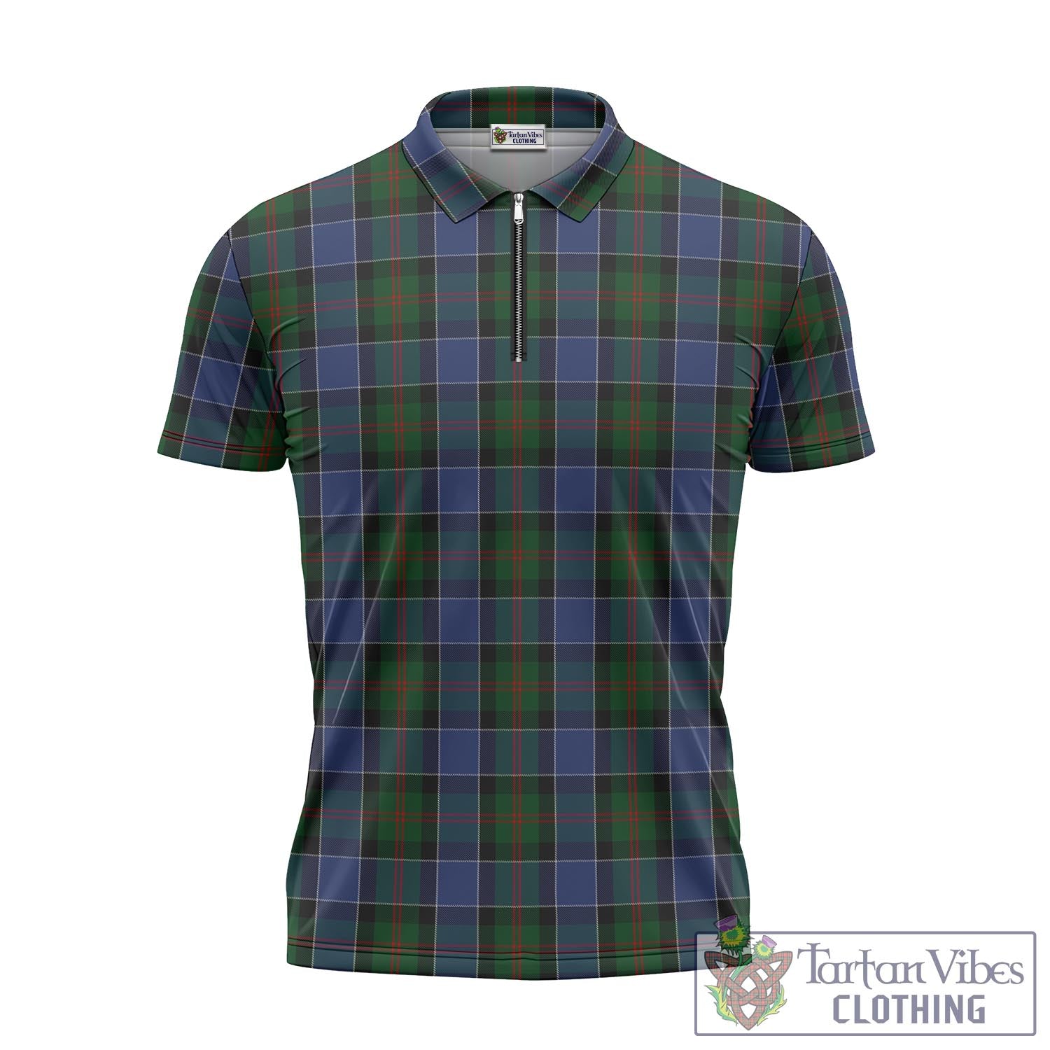 Tartan Vibes Clothing McFadzen #01 Tartan Zipper Polo Shirt