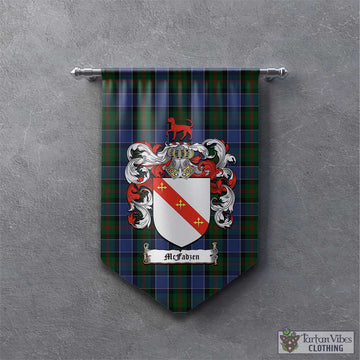 McFadzen 01 Tartan Gonfalon, Tartan Banner with Family Crest