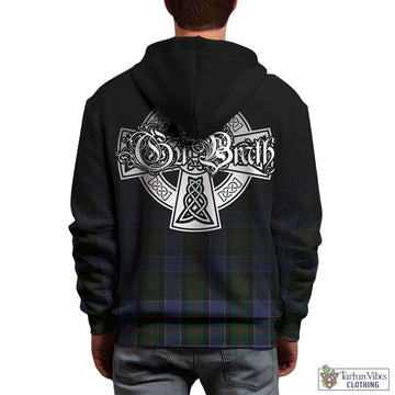 McFadzen 01 Tartan Hoodie Featuring Alba Gu Brath Family Crest Celtic Inspired