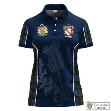 McFadzen 01 Tartan Women's Polo Shirt with Family Crest and Scottish Thistle Vibes Sport Style