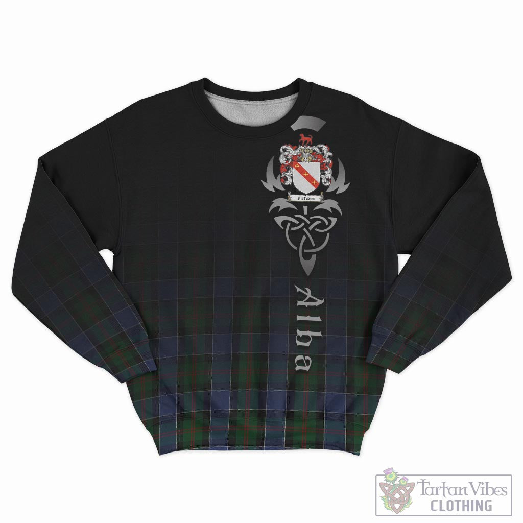 Tartan Vibes Clothing McFadzen 01 Tartan Sweatshirt Featuring Alba Gu Brath Family Crest Celtic Inspired