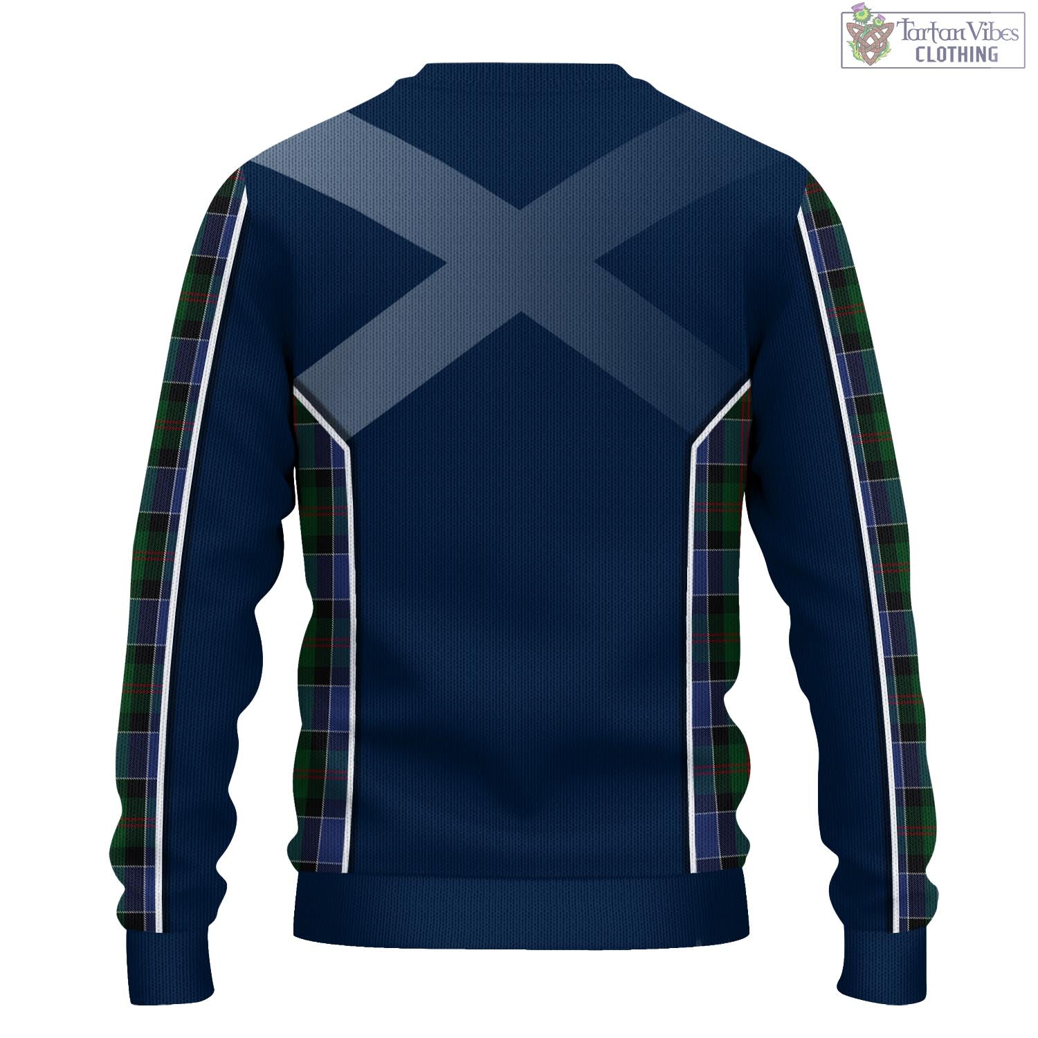 Tartan Vibes Clothing McFadzen 01 Tartan Knitted Sweatshirt with Family Crest and Scottish Thistle Vibes Sport Style