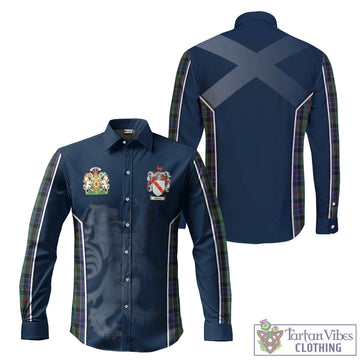 McFadzen 02 Tartan Long Sleeve Button Up Shirt with Family Crest and Lion Rampant Vibes Sport Style