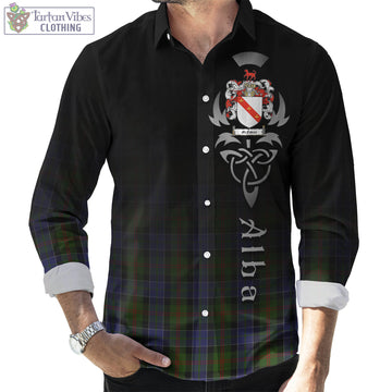 McFadzen 03 Tartan Long Sleeve Button Up Featuring Alba Gu Brath Family Crest Celtic Inspired