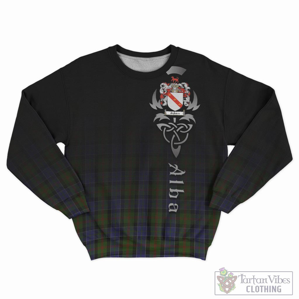 Tartan Vibes Clothing McFadzen 03 Tartan Sweatshirt Featuring Alba Gu Brath Family Crest Celtic Inspired