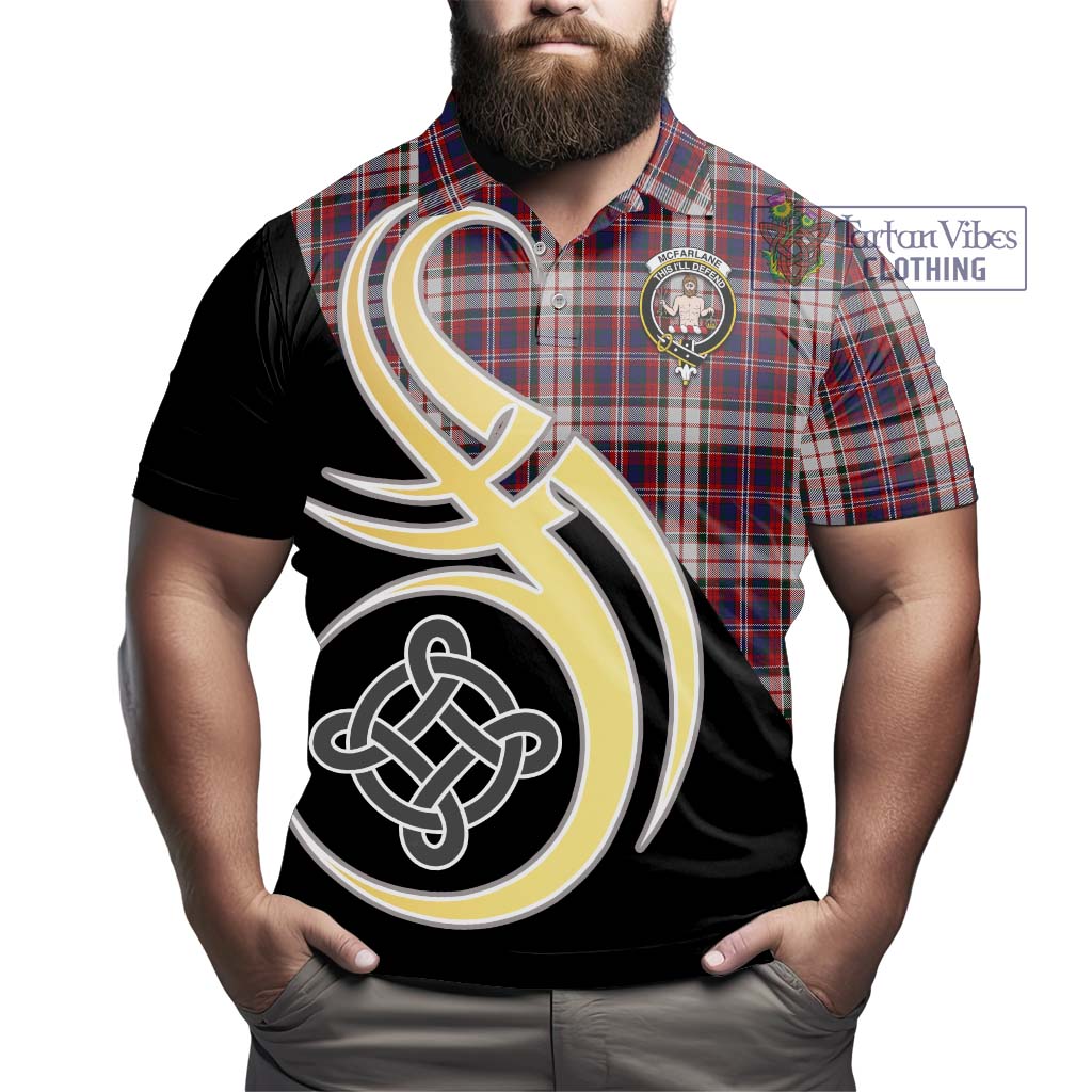 Tartan Vibes Clothing McFarlane Dress Tartan Polo Shirt with Family Crest and Celtic Symbol Style