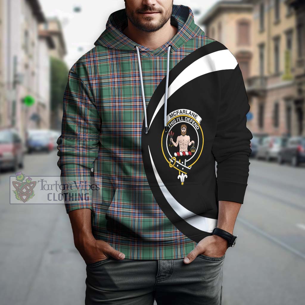 McFarlane Hunting Ancient Tartan Hoodie with Family Crest Circle Style Zip Hoodie - Tartan Vibes Clothing