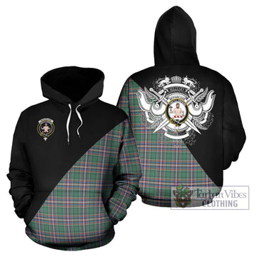 McFarlane Hunting Ancient Tartan Hoodie with Family Crest and Military Logo Style