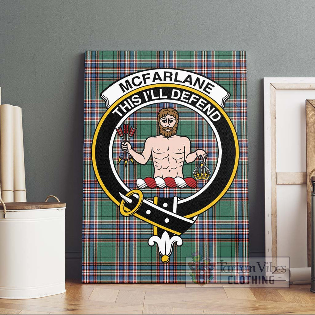 McFarlane Hunting Ancient Tartan Canvas Print Wall Art with Family Crest Without Frame - Tartan Vibes Clothing