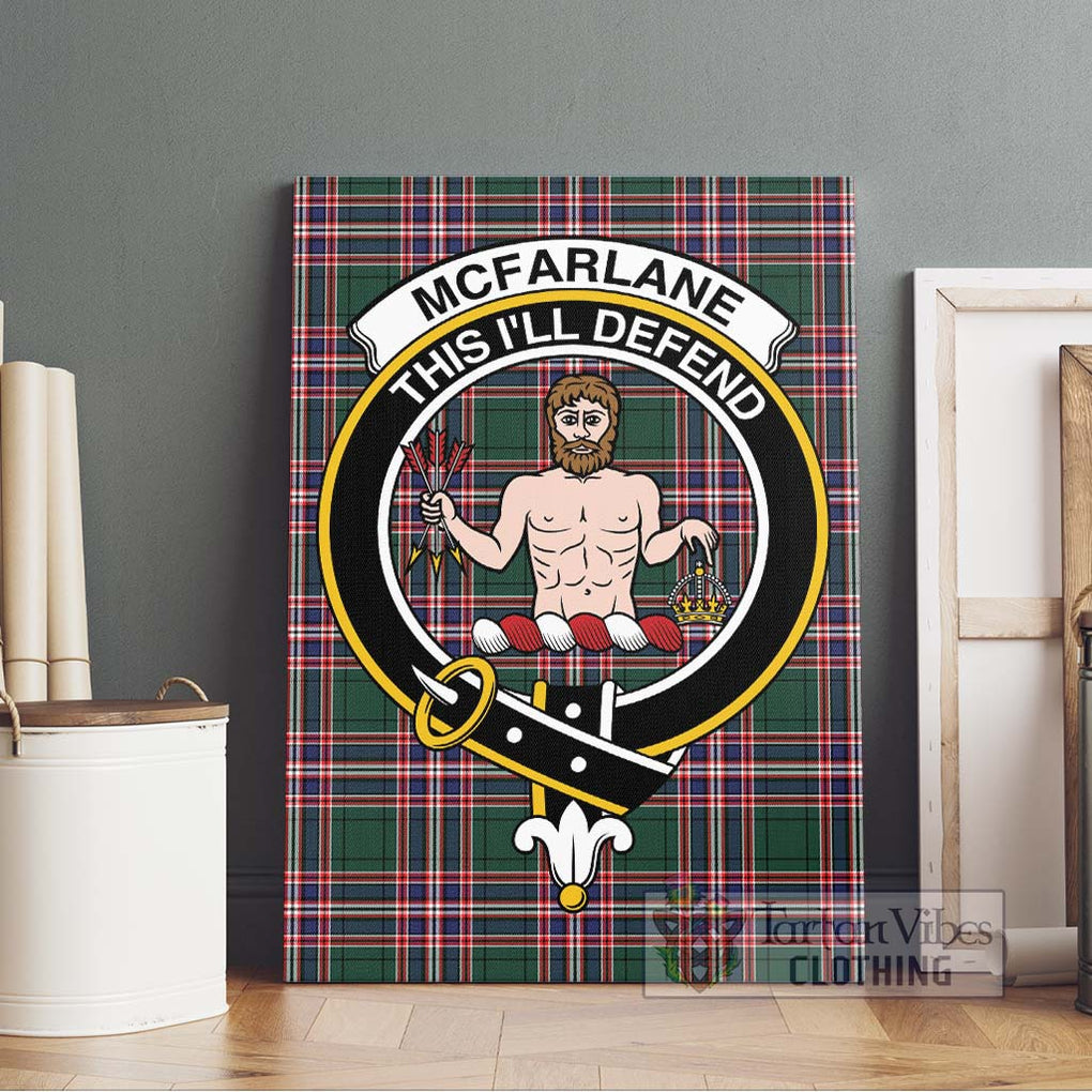 McFarlane Hunting Modern Tartan Canvas Print Wall Art with Family Crest Without Frame - Tartan Vibes Clothing