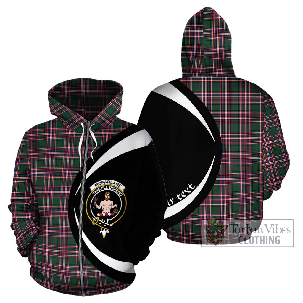 McFarlane Hunting Modern Tartan Hoodie with Family Crest Circle Style - Tartan Vibes Clothing