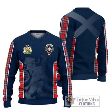 McFarlane Modern Tartan Knitted Sweater with Family Crest and Lion Rampant Vibes Sport Style