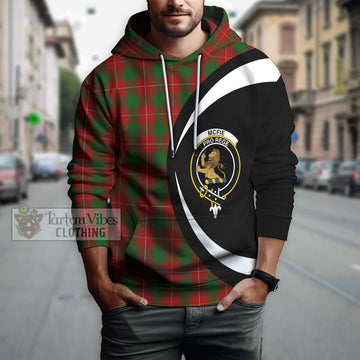 McFie Tartan Hoodie with Family Crest Circle Style