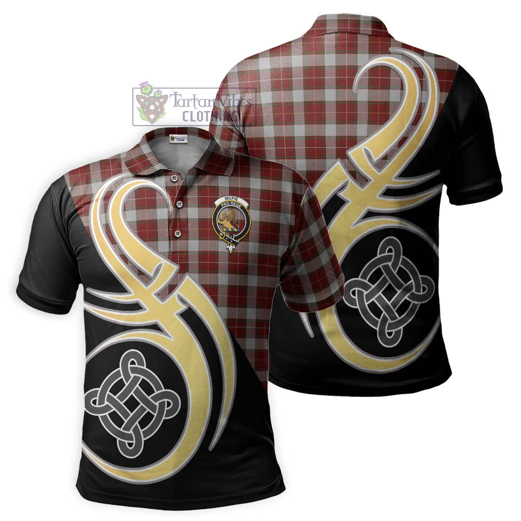 Tartan Vibes Clothing McFie Dress Tartan Polo Shirt with Family Crest and Celtic Symbol Style