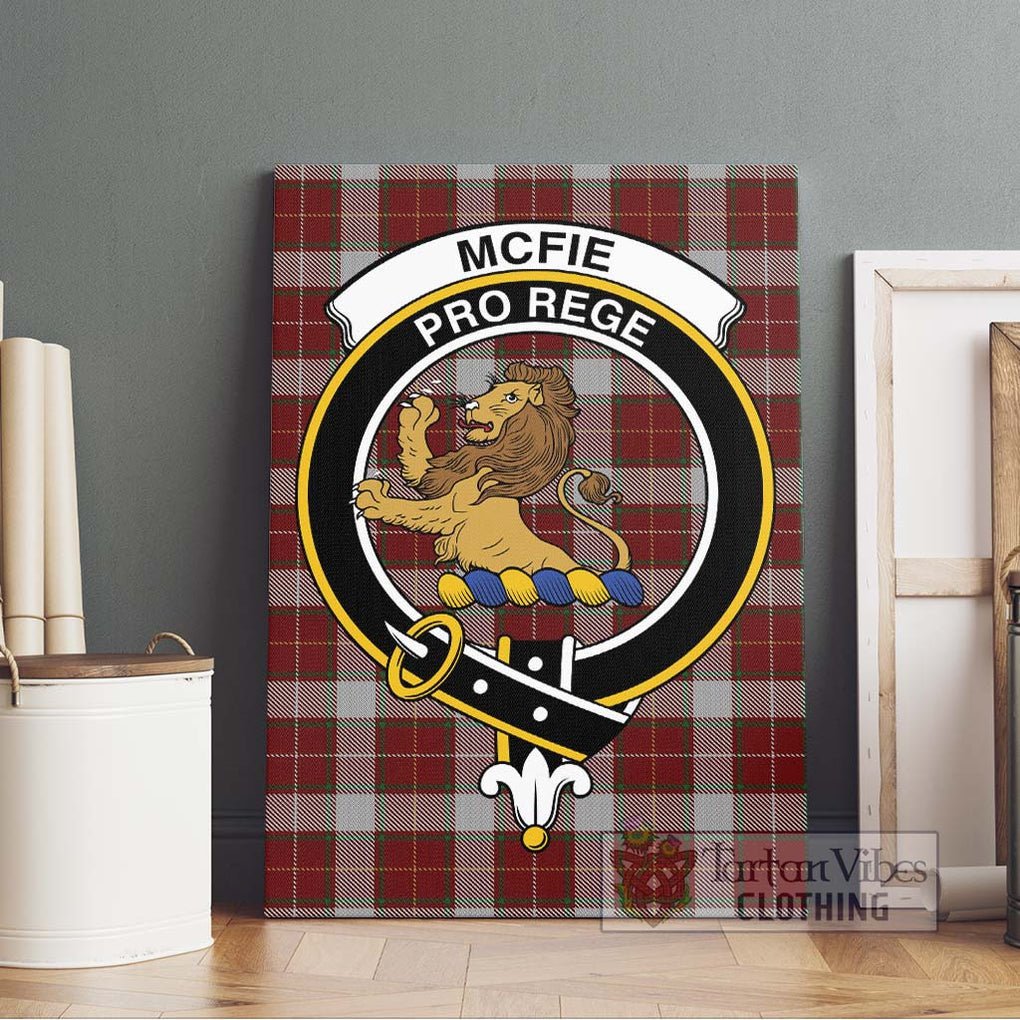 McFie Dress Tartan Canvas Print Wall Art with Family Crest Without Frame - Tartan Vibes Clothing