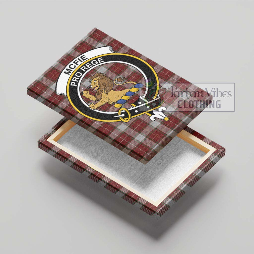 McFie Dress Tartan Canvas Print Wall Art with Family Crest - Tartan Vibes Clothing