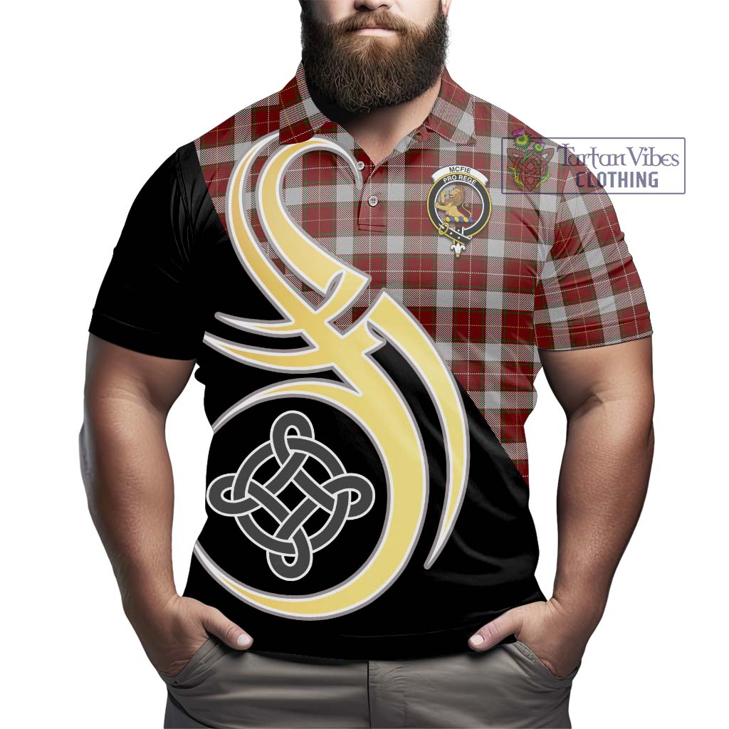 Tartan Vibes Clothing McFie Dress Tartan Polo Shirt with Family Crest and Celtic Symbol Style