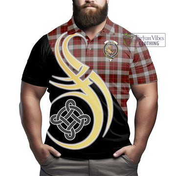 McFie Dress Tartan Polo Shirt with Family Crest and Celtic Symbol Style