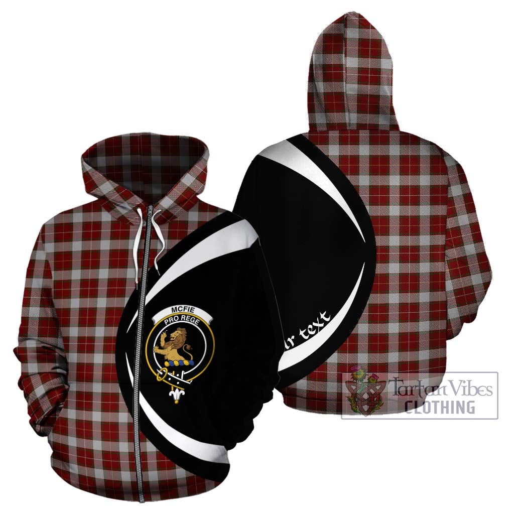 McFie Dress Tartan Hoodie with Family Crest Circle Style - Tartan Vibes Clothing