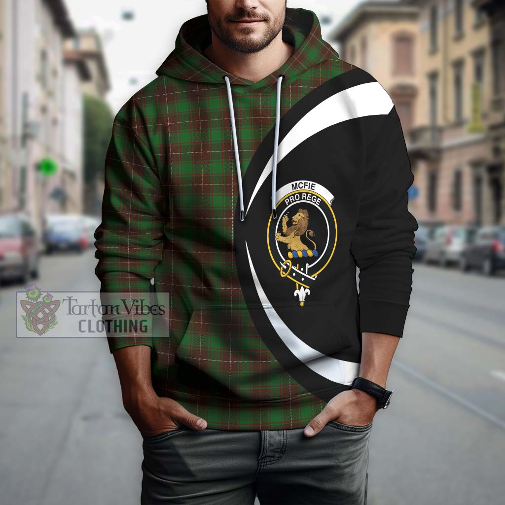 McFie Hunting Tartan Hoodie with Family Crest Circle Style Zip Hoodie - Tartan Vibes Clothing