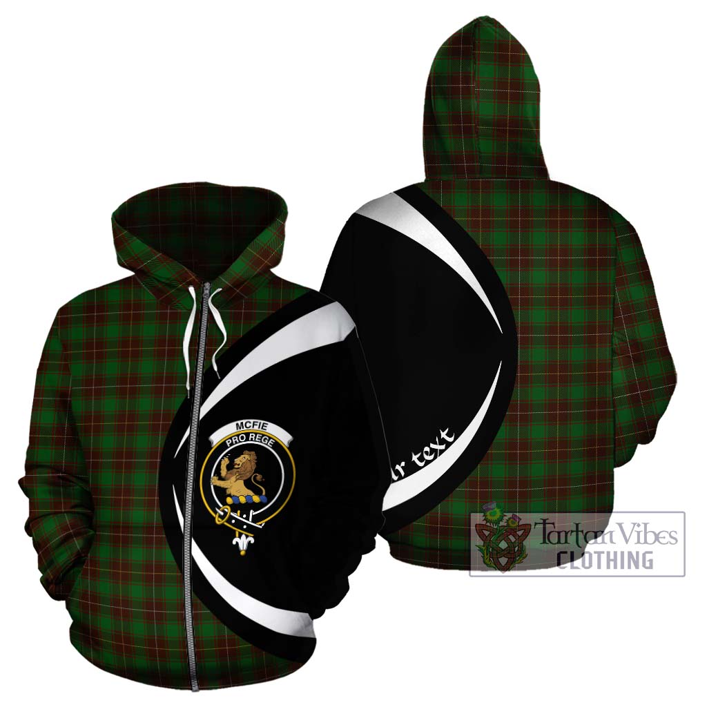 McFie Hunting Tartan Hoodie with Family Crest Circle Style - Tartan Vibes Clothing