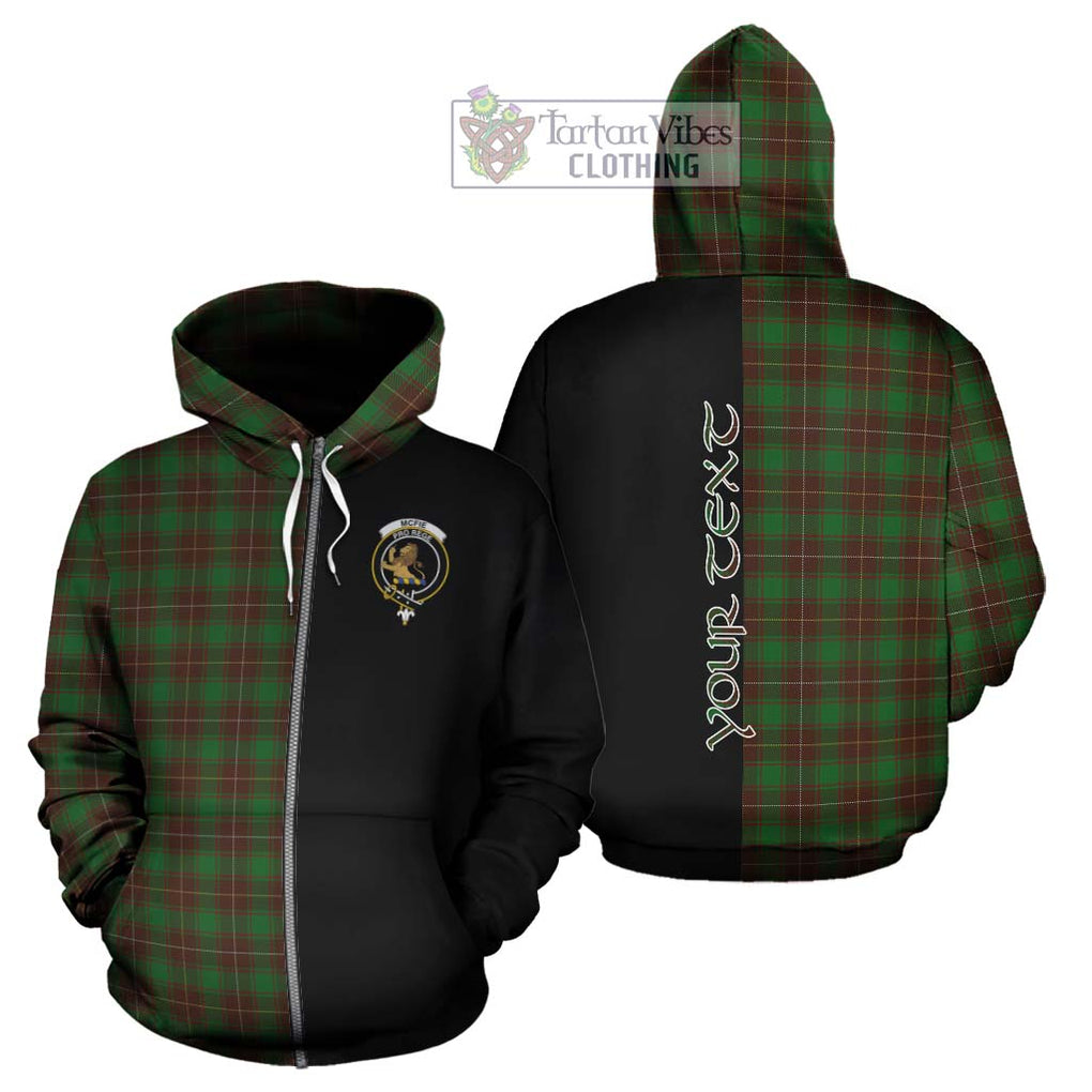 McFie Hunting Tartan Hoodie with Family Crest and Half Of Me Style - Tartanvibesclothing Shop