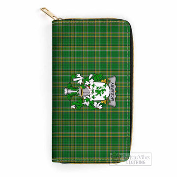 McGarry Irish Clan Tartan Women's Leather Wallet with Coat of Arms One Size 19.7*10.5*3.5 cm - Tartan Vibes Clothing