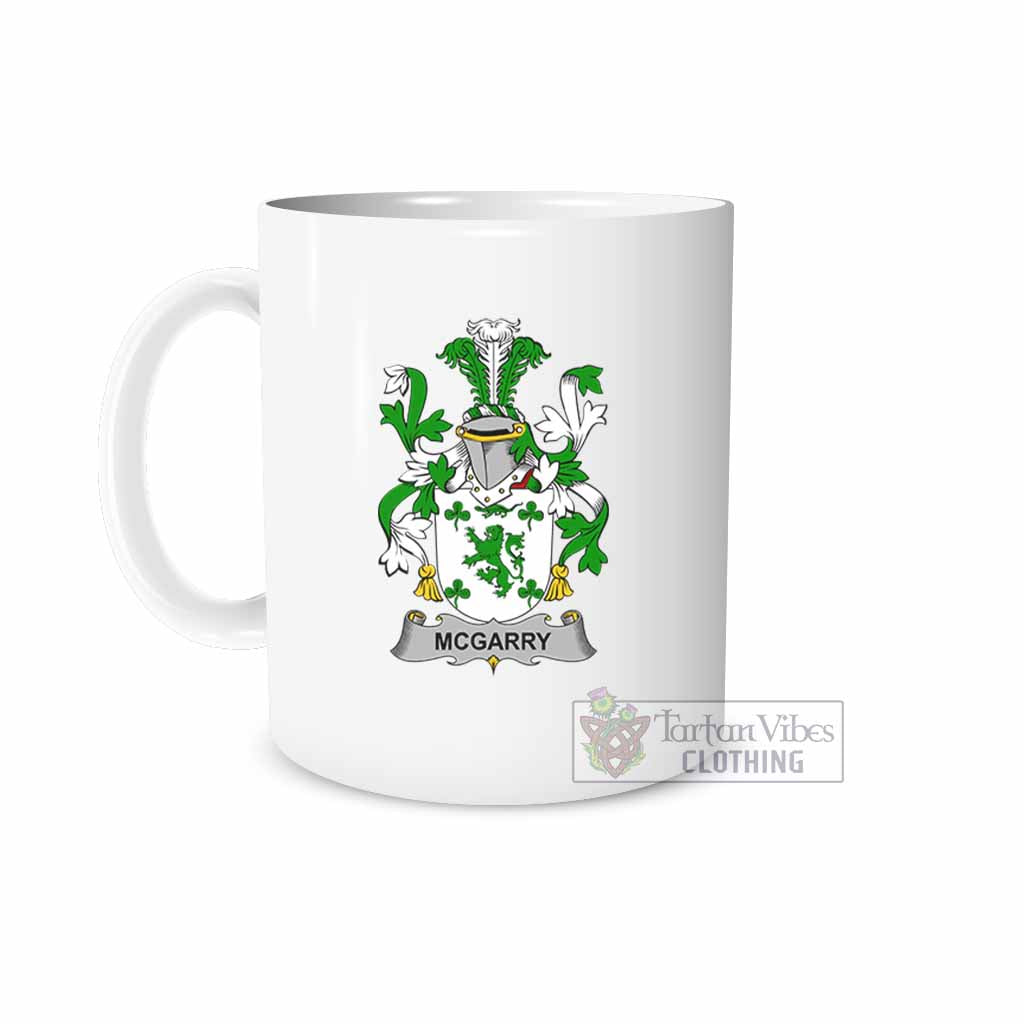 McGarry Irish Clan Coat of Arms Ceramic Mug White - 2D-tartanvibesclothing