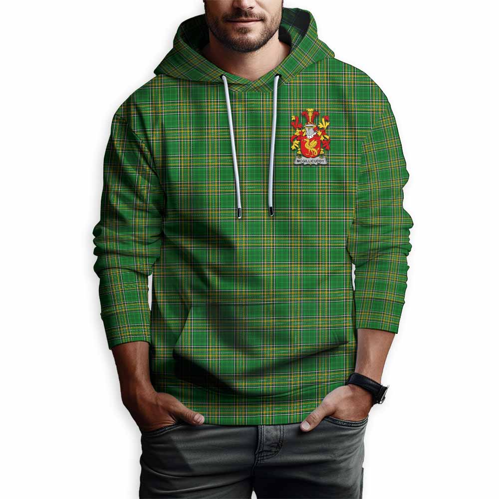 McGillicuddy Irish Clan Tartan Hoodie with Coat of Arms