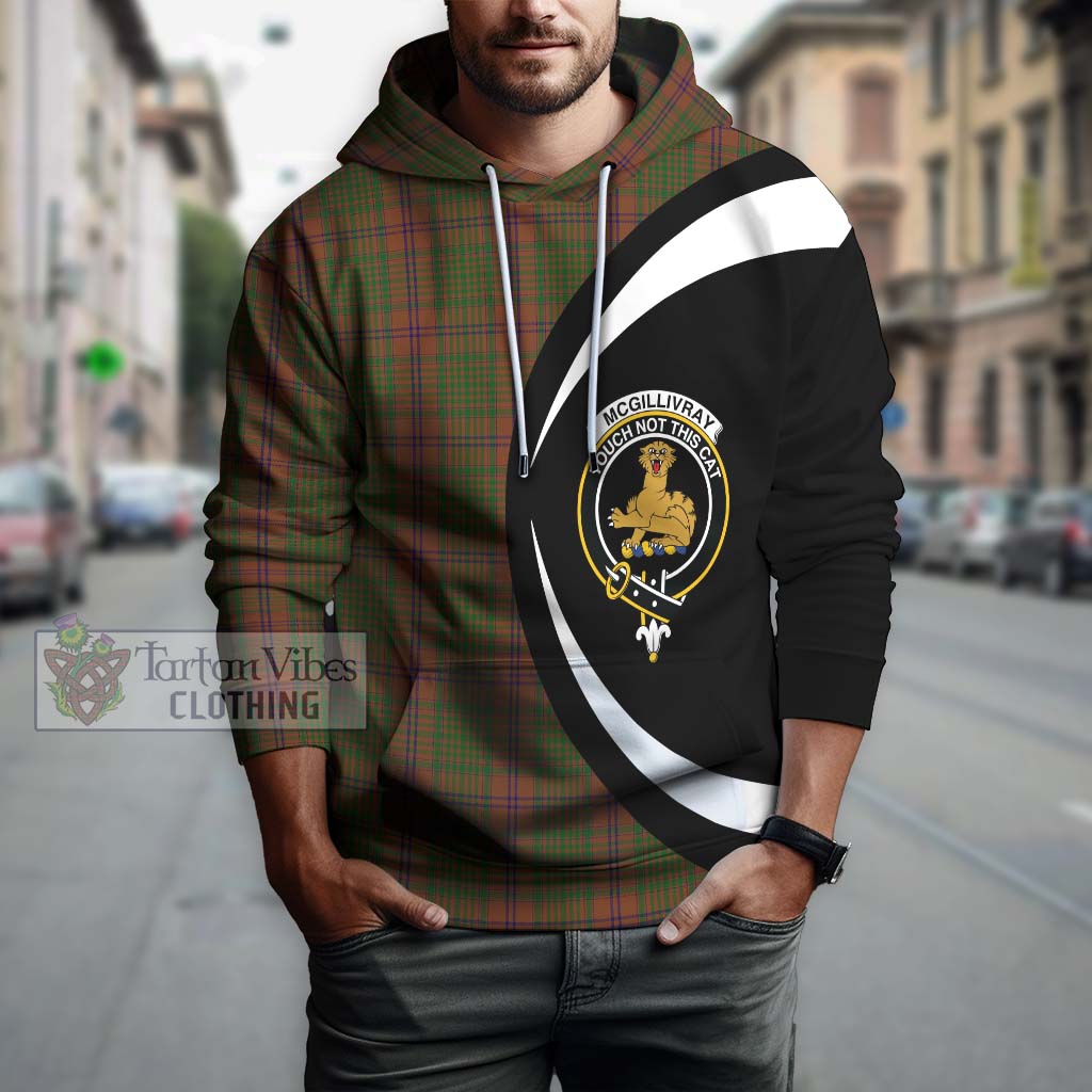 McGillivray Hunting Tartan Hoodie with Family Crest Circle Style Zip Hoodie - Tartan Vibes Clothing