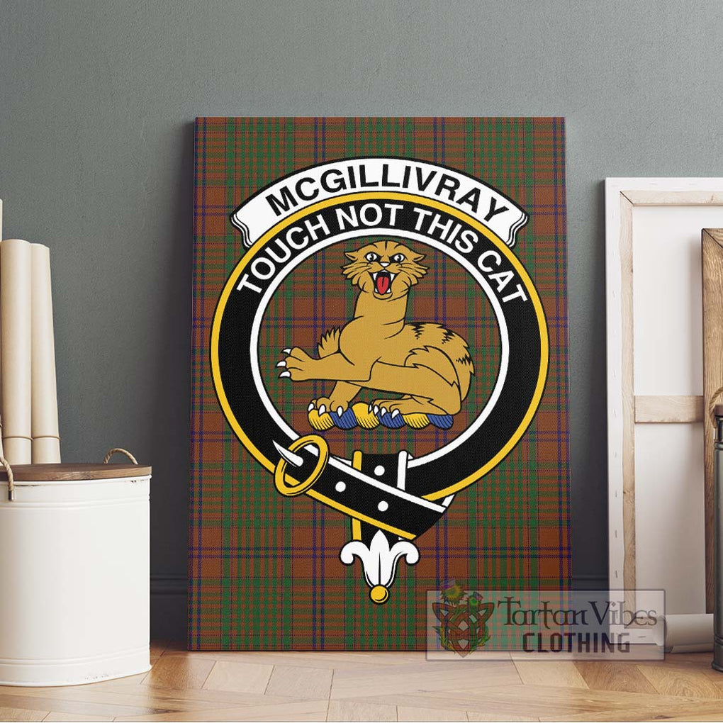 McGillivray Hunting Tartan Canvas Print Wall Art with Family Crest Without Frame - Tartan Vibes Clothing