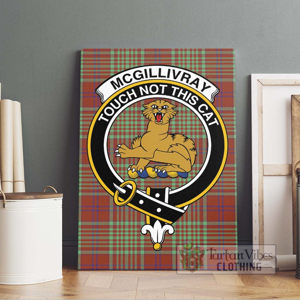 McGillivray Hunting Ancient Tartan Canvas Print Wall Art with Family Crest Without Frame - Tartan Vibes Clothing