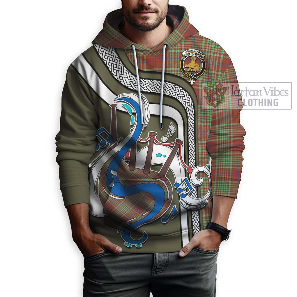 McGillivray Hunting Ancient Tartan Hoodie with Epic Bagpipe Style Zip Hoodie - Tartanvibesclothing Shop