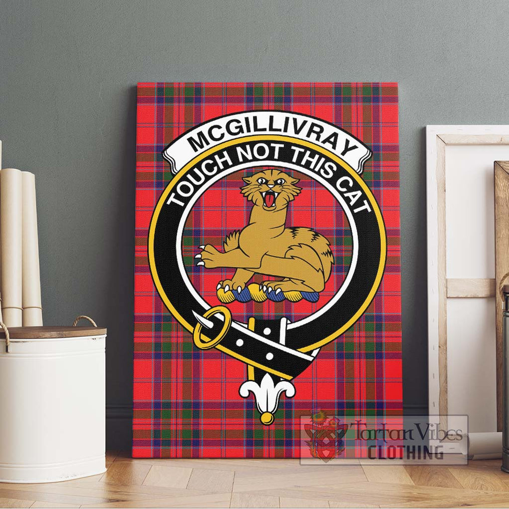 McGillivray Modern Tartan Canvas Print Wall Art with Family Crest Without Frame - Tartan Vibes Clothing