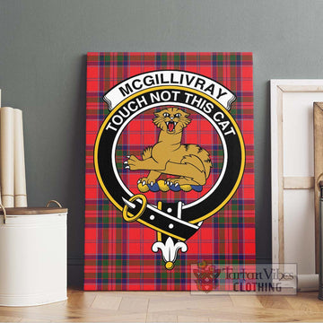 McGillivray Modern Tartan Canvas Print Wall Art with Family Crest