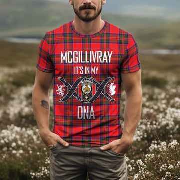 McGillivray Modern Tartan T-Shirt with Family Crest DNA In Me Style