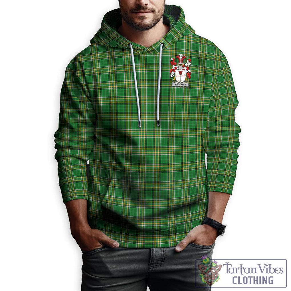 McGowan Irish Clan Tartan Hoodie with Coat of Arms Zip Hoodie - Tartan Vibes Clothing