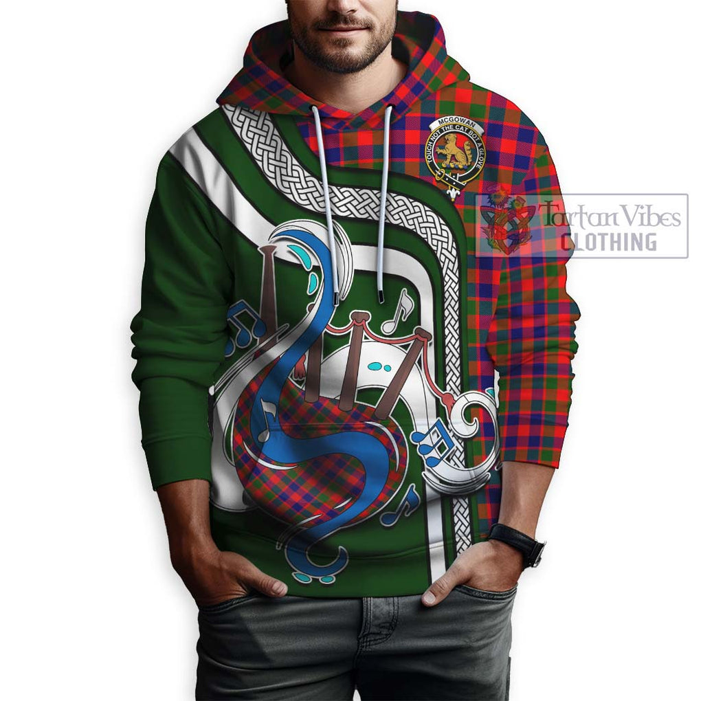 McGowan Tartan Hoodie with Epic Bagpipe Style Zip Hoodie - Tartanvibesclothing Shop