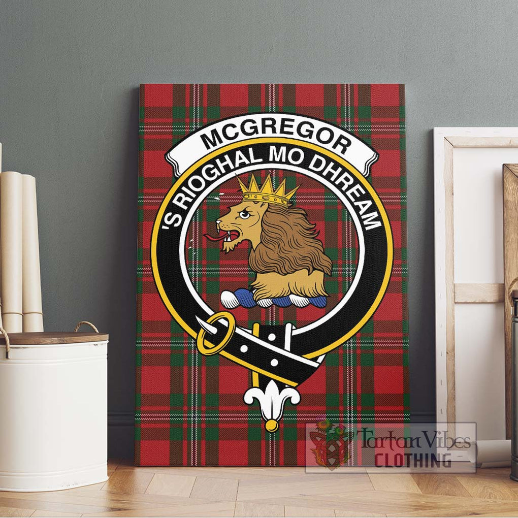 McGregor Tartan Canvas Print Wall Art with Family Crest Without Frame - Tartan Vibes Clothing