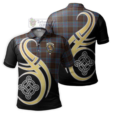 McGregor Hastie Tartan Polo Shirt with Family Crest and Celtic Symbol Style