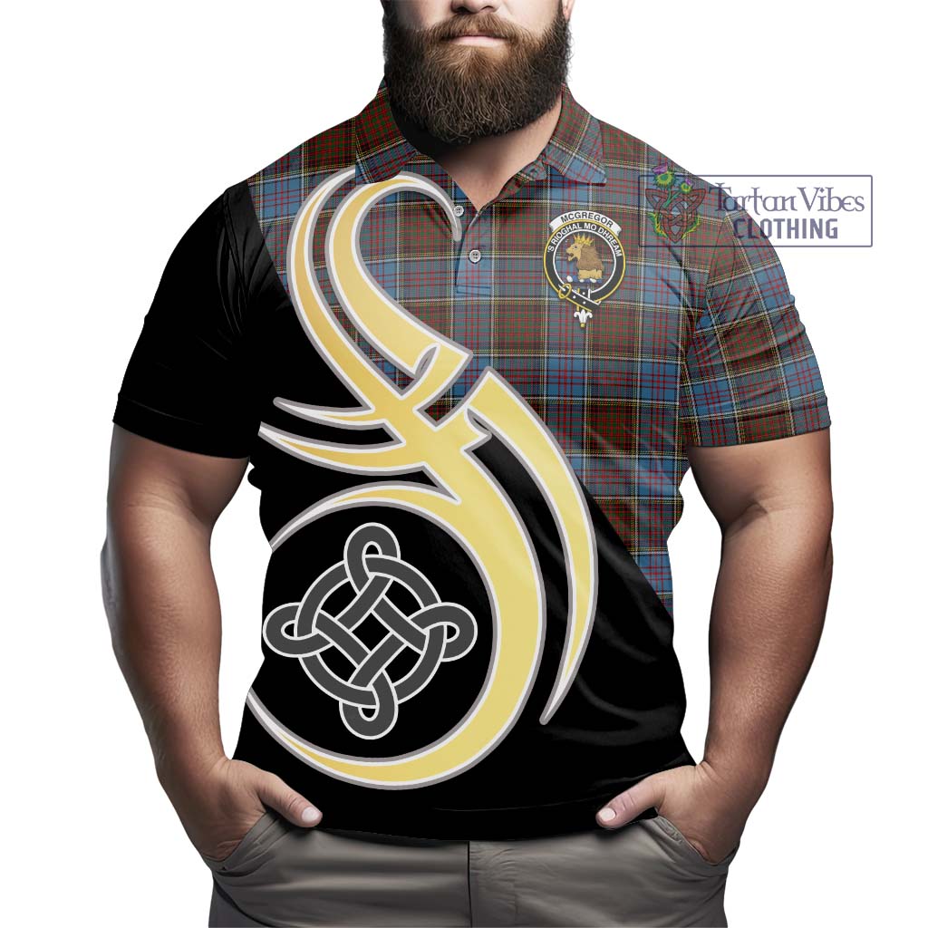 Tartan Vibes Clothing McGregor Hastie Tartan Polo Shirt with Family Crest and Celtic Symbol Style