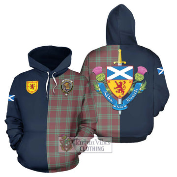 McGregor Hunting Ancient Tartan Hoodie Alba with Scottish Lion Royal Arm Half Style