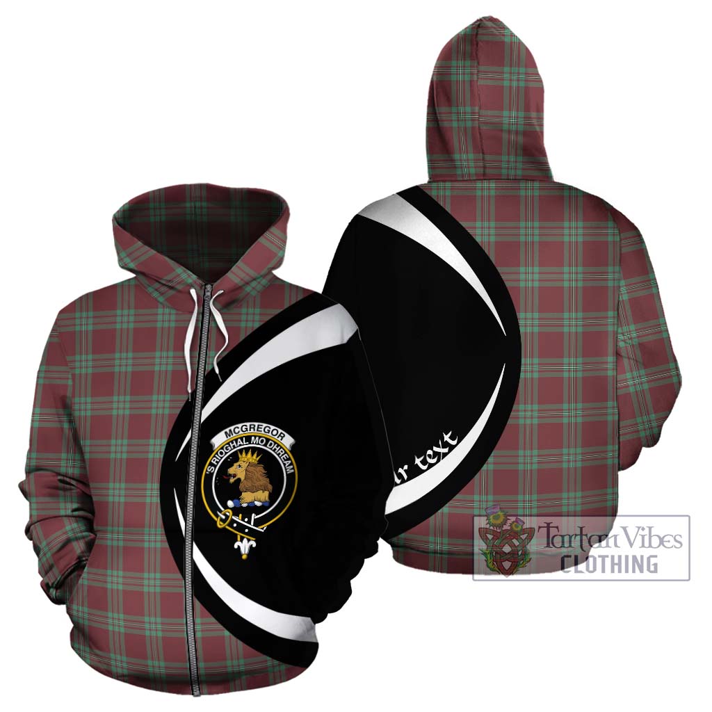 McGregor Hunting Ancient Tartan Hoodie with Family Crest Circle Style - Tartan Vibes Clothing