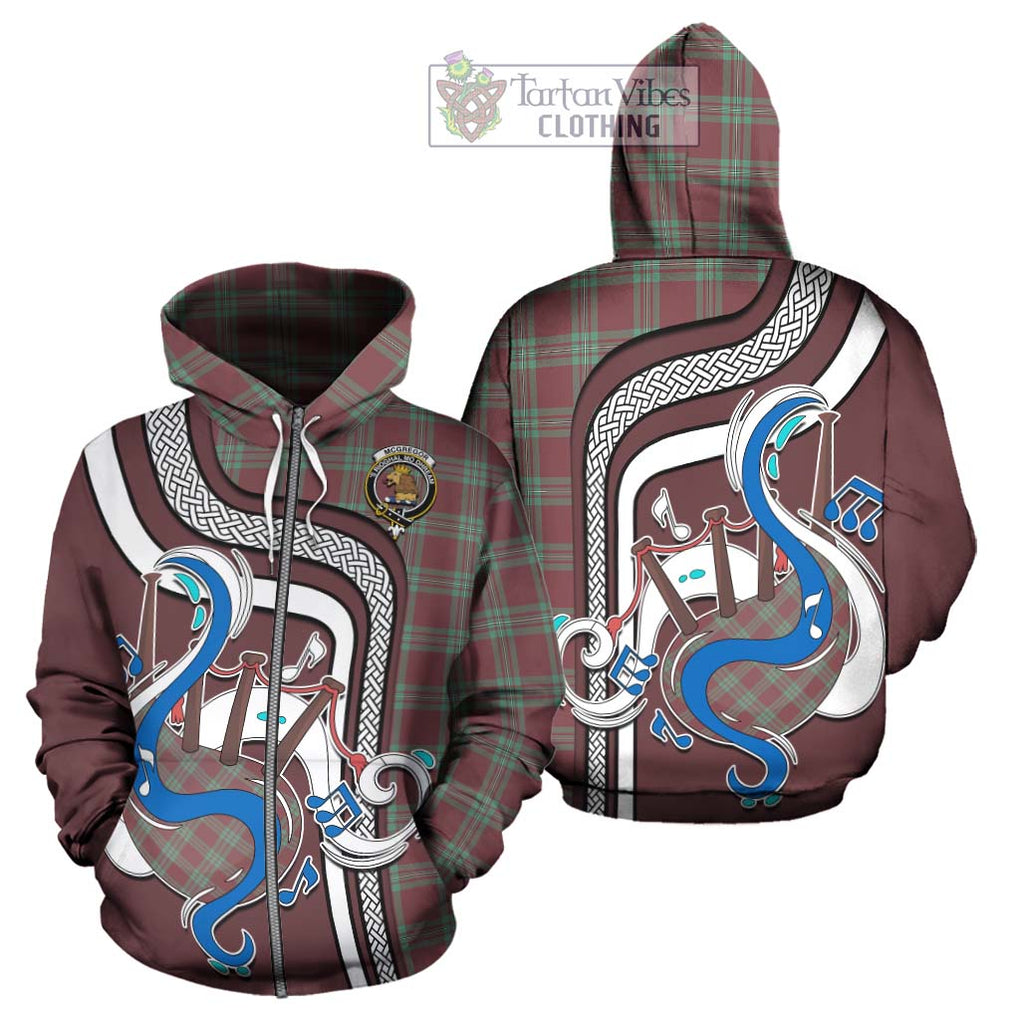 McGregor Hunting Ancient Tartan Hoodie with Epic Bagpipe Style - Tartanvibesclothing Shop