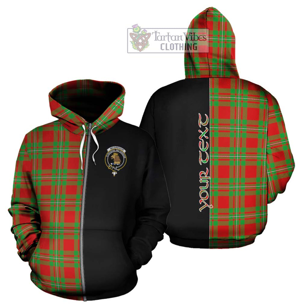 McGregor Modern Tartan Hoodie with Family Crest and Half Of Me Style - Tartanvibesclothing Shop