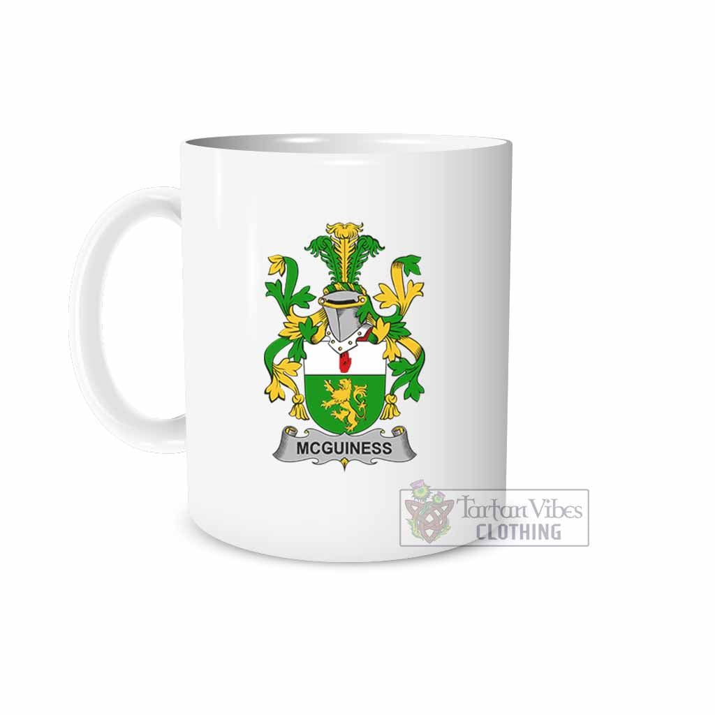 Tartan Vibes Clothing McGuiness Irish Clan Coat of Arms Ceramic Mug